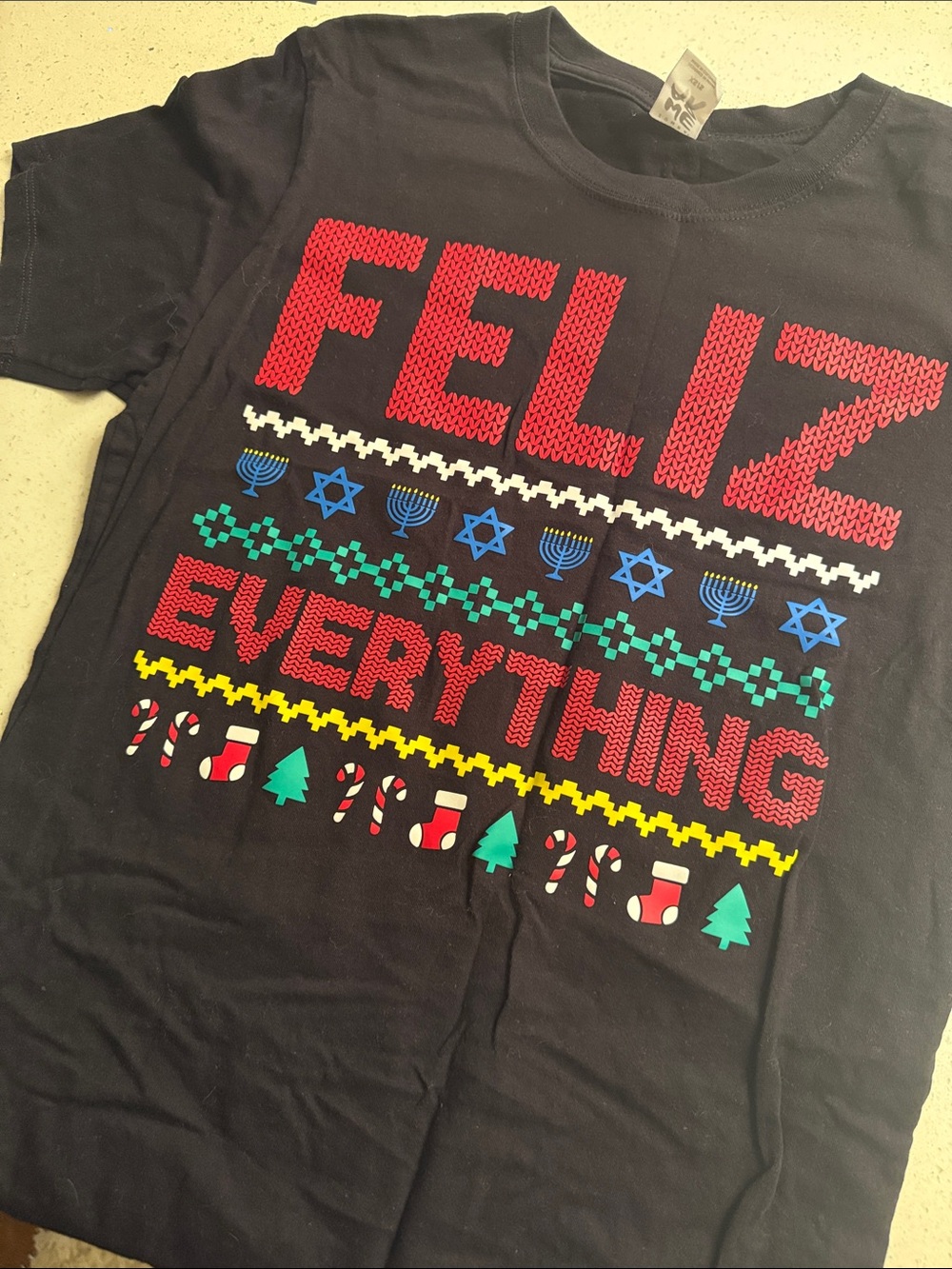 Zumba Fitness Black 'FELIZ EVERYTHING' Holiday Graphic Tee